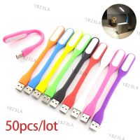 50pcs USB LED Mini Reading Light Flexible Bright Night Lamp DC 5V Lights Tablet PC Notebook Laptop USB Flashlight YB23TH