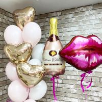 【cw】 Large Gold Wine Bottle Helium Balloons Valentine 39;s Day Wedding Bridal Shower Birthday Decoration Glass Supp