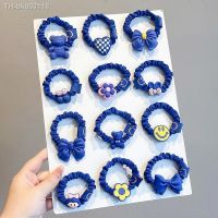 ▽™✲ Klein Blue Bow Head Rope Women Korean Hair Rubber Band Headdress