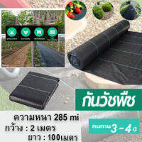 พลาสติกคลุมดิน Size 2.0m x 100m 3~4ปี ป้องกันรังสี UV หมดปัญหาหญ้าขึ้นกวน