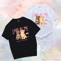 เสื้อแฟชั่น Morning เสื้อ Look at me ผ้าCotton 100% มีสองสี ทั้งทรงปกติและ OVERSIZE SML