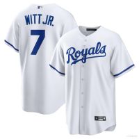 ใหม่คุณภาพสูงเสื้อที่นิยมมากที่สุด QY 2023 MLB Kansas City Royals Bobby Witt Jr Jersey Baseball Cardigan Tshirts Sports Tops Plus Size