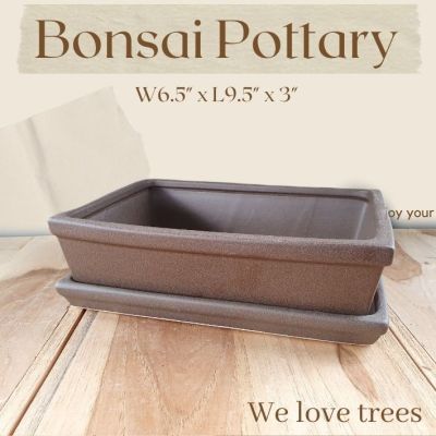 กระถางบอนไซเคลือบทราย (Bonsai Pottary)
