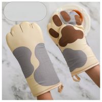 New Cat Claw Cotton Oven Baked Oven Glove Microwave Oven Anti Scalding Gloves for Cooking Heat Resistant Gloves