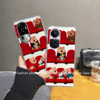 Phone Case เคส OPPO Reno10 Reno 10 Pro+ OPPO Reno8 T A98 A78 NFC A17k A17 4G 5G เคสหมีตุ๊กตาการ์ตูนซิลิโคนใสปกหลังนิ่ม2023