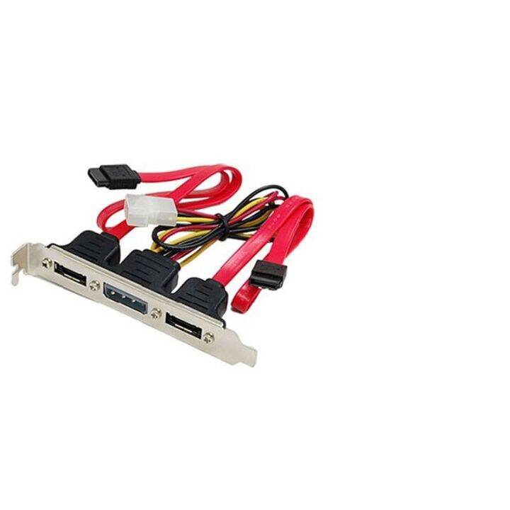 Sata แบบคู่ไปยัง2พอร์ต Esata 4 Pin Ide Power โครง Pci ช่องเสียบสาย ...