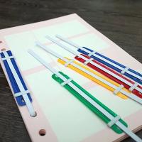 50pcs Paper Fasteners Color Plastic Binding Clip Loose-leaf Clips Binder File Folder Notebook Office Stationery Storage Supplies