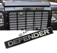 เพจโลโก้ ดีเฟนเดอร์ แลนด์โรเวอร์ Defender Metal Car Front Sticker for Land Rover Defender Auto Front Center Emblem Badge Decal