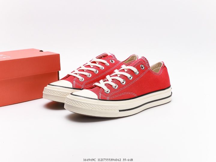 รองเท้าconverse-all-star-ป้ายดำ-สีแดง-รองเท้าผ้าใบผู้ชายและผู้หญิง-รองเท้าลำลอง-รองเท้าแฟชั่น