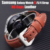 ใหม่หนังไม่มีช่องว่างสายสำหรับนาฬิกา Samsung Galaxy Watch 6 40/44Mm 6 Classic 43/47Mm 5/4 Bussiness Button Connector Classic Soft Band Galaxy Watch 4Classic 42/46Mm 5pro 45Mm