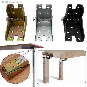 Accessories 4pcs 90 Degree Self Locking Hinges For Table Legs Self
