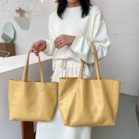 New French Niche Homemade Tote Bag For Women 2023 New Style Napoli Light Cream Yellow Large Capacity Tote Bag