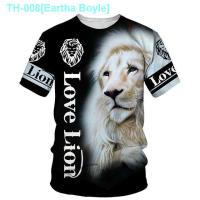 ☋ Eartha Boyle The new 2023 lion king summer new 3 d printing men T-shirt short sleeve T-shirt