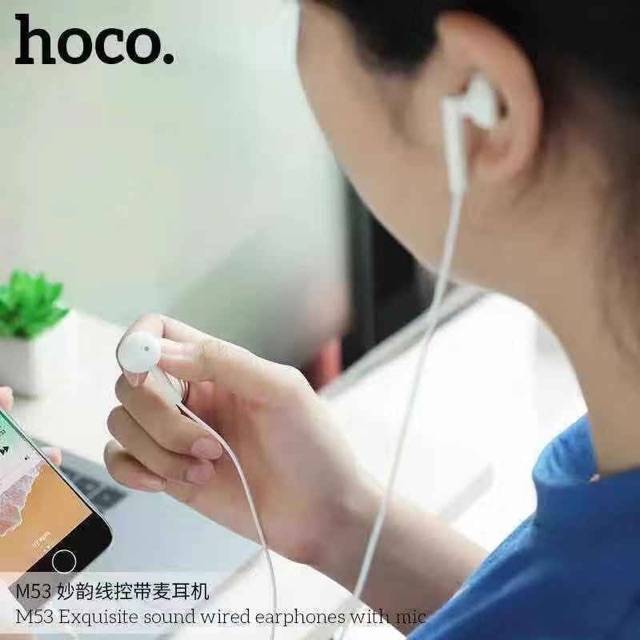 แนะนำใหม่-หูฟัง-hoco-m53-สำหรับมือถือทุกรุ่น-เสียงดี-ของแท้-100