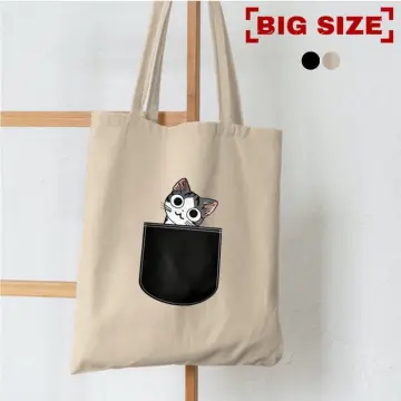 Cat untuk discount tote bag kanvas