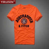 YIRUISEN 100 Cotton Short Sleeve T Shirt Men nd Clothing Letter Applique Design Mens O-neck Fashion Top Tees Hollistic