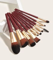 SAIANTTH new 10pcs Glycogen Red makeup brushes Set Foundation Eyelash Eyebrow blush blending Brush Beauty Tool eye face cosmetic