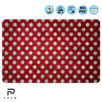 พรมแต่งบ้าน พรมปูพื้น พร้อมคุณสมบัติกันลื่น Polka dot ยี่ห้อ Praw/ size: 50x75 cm