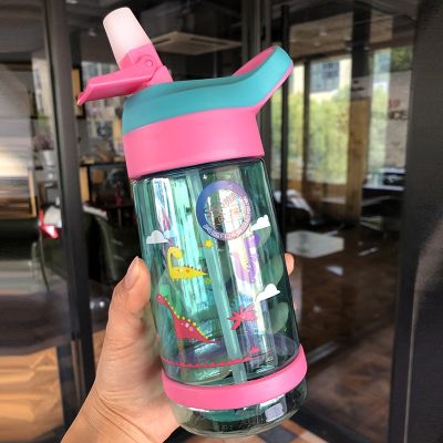 【jw】﹊☬  Kids Drinking Bottle Cartoon Children Cup for School Leakproof Boy Baby Plastic Kettle Camp