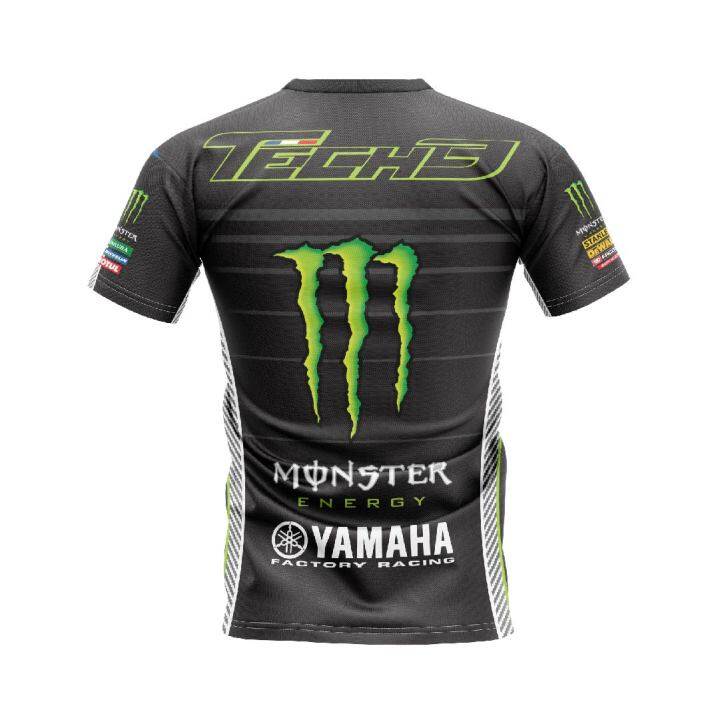 เสื้อยืดพิมพ์ลาย-monster-yamaha-เสื้อกีฬาพิมพ์ลาย-เสื้อกีฬา-ผ้าแห้งไว-เสื้อมอไซน์-เสื้อซิ่ง