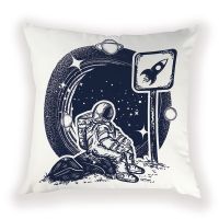 Astronauts Pillow Case Space Science Throw Cushion Pillows Cover Spacecraft Robot Cushions Covers Home Decor Bed Cases Kissen