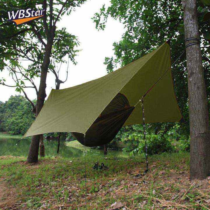 WBStar Camping Tent Waterproof Tent Tarp Sun Rain Shelter Ground Cloth
