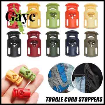 10pcs Mental Cord Lock Clamp Toggle Clip Stopper Buckles for