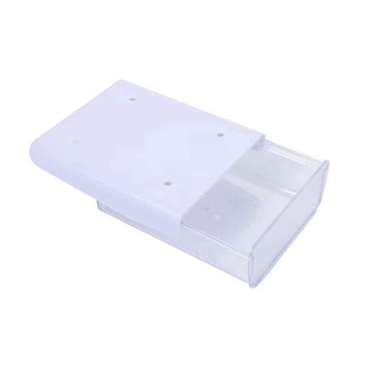กล่องลิ้นชักเก็บของพลาสติก-gj56ซ่อนล่องหนลิ้นชักใต้โต๊ะสไตล์ลิ้นชักจัดระเบียบเครื่องแต่งหน้าบ้าน