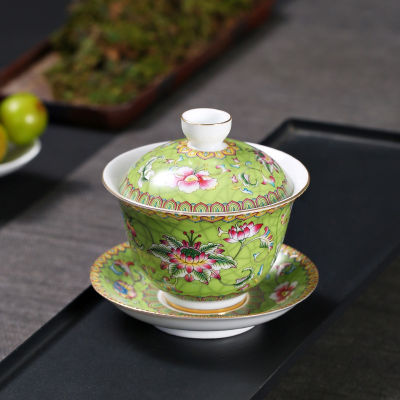 180ml Porcelain Tea Tureen Tea Cup for JDZ Chinese Style Gaiwan Kung Fu Tea Covered Bowl Teacup Household Teaware