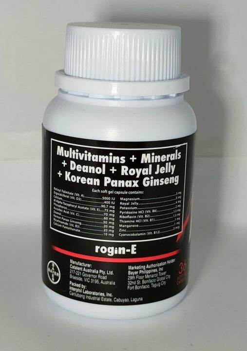 ROGINE multivitamins and Minerals + Royal jelly and Korean Ginseng