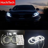 Hochitech แบบออริจินัลสำหรับ Kia Sportage 2011ไฟ Led สีขาว Smd สว่างพิเศษ2600lm Drl การวิ่งเวลากลางวันชุดแหวนทรงกลด12V