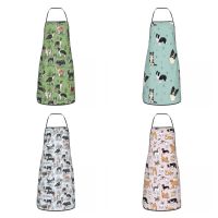 Kawaii Border Collie Dog Apron for Women Men Funny Pet Animal Adult Unisex Kitchen Chef Bib Tablier Cuisine Cooking Baking Aprons