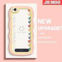 JIUMOO เคสสำหรับ Xiaomi Redmi 4A 5A เคส6A แฟชั่นลายรอยยิ้มขอบคลื่นเคสมือถือกันกระแทกแบบใสนิ่มเคสป้องกันซิลิกาเจล