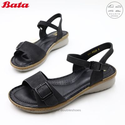 BATA Comfit รองเท้าแตะรัดส้น ผู้หญิง พื้นนุ่ม หนังนิ่ม (สีดำ) ไซส์ 3-8 (36-41) (รุ่น 661-6820)