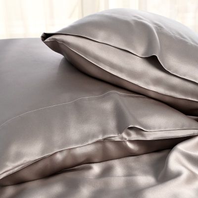 【Malaysia Ready Stock】Saturn Home 2pcs set Satin Soft Silk Solid Pillowcase 1 pc bolster case 100 Quality Cooling Plain pillow Case Pillow cover sarung bantal