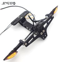 ℡ Motorcycle License Plate Bracket signal lights Frame Number Plate For YAMAHA R1 2004 2005 2006 KAWASAKI Z1000 Z800 Z750 Z650