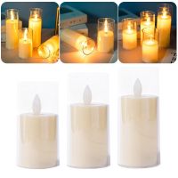 LED Electronic Flameless Candles Light Flickering Wick 3D Effect Flickering Candle Battery Powered Home Festival Party Decor