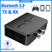 BOKEWU Bluetooth 5.0 Audio Receiver Transmitter RCA 3.5mm AUX Jack Stereo