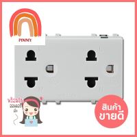 เต้ารับคู่ 3 ขา มีม่านนิรภัย SCHNEIDER 3426UEST2M สีขาวDOUBLE SOCKETS WITH SAFETY SHUTTERS SCHNEIDER 3426UEST2M 3-PIN WHITE **คุณภาพดี**