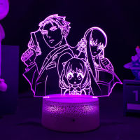 3D Led Light Anime Spy X Family for Child Bedroom Decoration Lighting Birthday Xmas Gift Fans Manga Night Lamp Bedside