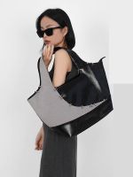 【YF】 New Luxury Brand Shoulder Bag High Quality Suede Black Large Capacity Tote With Metal Ring Decoration Shopping For Women