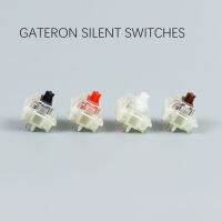 Gateron ปุ่มปิดเสียงสีดำแดงใส5pin สำหรับแป้นพิมพ์ Mechaniacl ที่ใช้งานได้กับสวิตช์ Mx