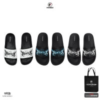 9FEB AX027-AX033-AX035 slide sandals รองเท้าแตะ ลาย thunder (แถมฟรี TOTEBAG NINEFEB)