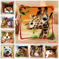 Long Deer Foamiran For Needlework Kit Carpet Embroidery Pillow Tapis Crochet Smyrna Do-It-Yourself Carpet Cushion Button Package