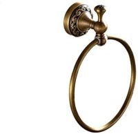 ❏✕﹉ Wall Mounted Fixed Antique Brass Towel Ring Holder Retro Design Hanger Rack Bathroom Accessories