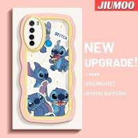 เคส JIUMOO สำหรับ Xiaomi Redmi Note 8 2021 Note 8T เคสโทรศัพท์ลวดลายขอบซิลิโคนของเหลวแบบดั้งเดิมลายคลื่นความสุขกับภาพการ์ตูนเคสตัวปกป้องกล้องถ่ายรูปเลนส์คลุมทั้งหมดเคสฝาหลังเคสนิ่ม