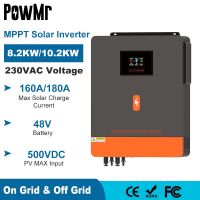 10.2KW พร้อม10.2KW WIFI EU Stock Powmr 8KW 10KW 6KW ตัวแปลงพลังงานแสงอาทิตย์แบบผสม48V 230V อินเวอร์เตอร์แบบเพียวไซน์เวฟอินเวอร์เตอร์ MPPT 120A 160A 180A ที่ชาร์จแสงอาทิตย์