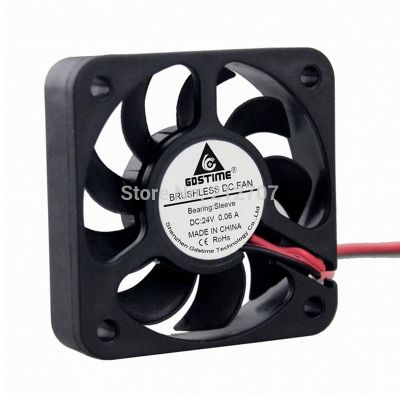 10pcs Gdstime Brushless Cooling Fan 5010 24V DC 2Pin 50X50X12 50mm 5cm 9 Blades Cooling Fans