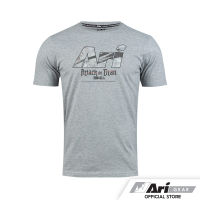 AOT X ARI KEY VISUAL SS 3 TEE - GREY/BLACK เสื้อยืด อาริ ไททัน ลายกราฟิกซีซั่น 3 สีเทา