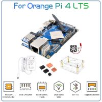 For Orange Pi 4 LTS 4GB LPDDR4 16GB EMMC Rockchip RK3399 Wifi+BT5.0 Gigabit Ethernet Development Board Heatsinks